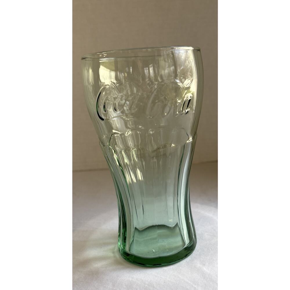 Coca Cola Green Soda Fountain Glass Vintage 1 Available